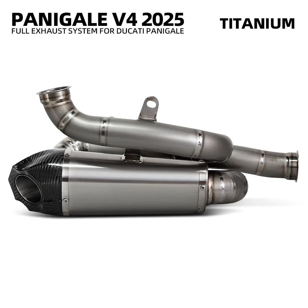 

Panigale V4 Exhaust Muffler For Ducati Streetfight V4 V4S V4R 2025 2026 Motorcycle Escape Kit Racing AW Slip on Line Tail Tube