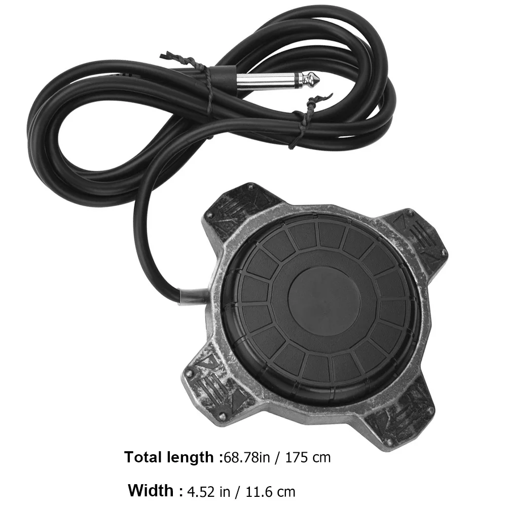 دواسة وشم مرنة من سبائك الألومنيوم مطلية بالكهرباء 360 درجة بدون زاوية ميتة، مفتاح قدم ثابت لآلة الوشم