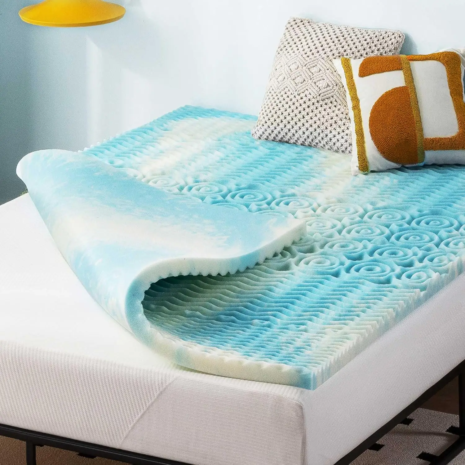 

2 H 5-Zone Swirl Gel Aerobreeze Foam Mattr Topper, Certipur-Us Certified, Queen