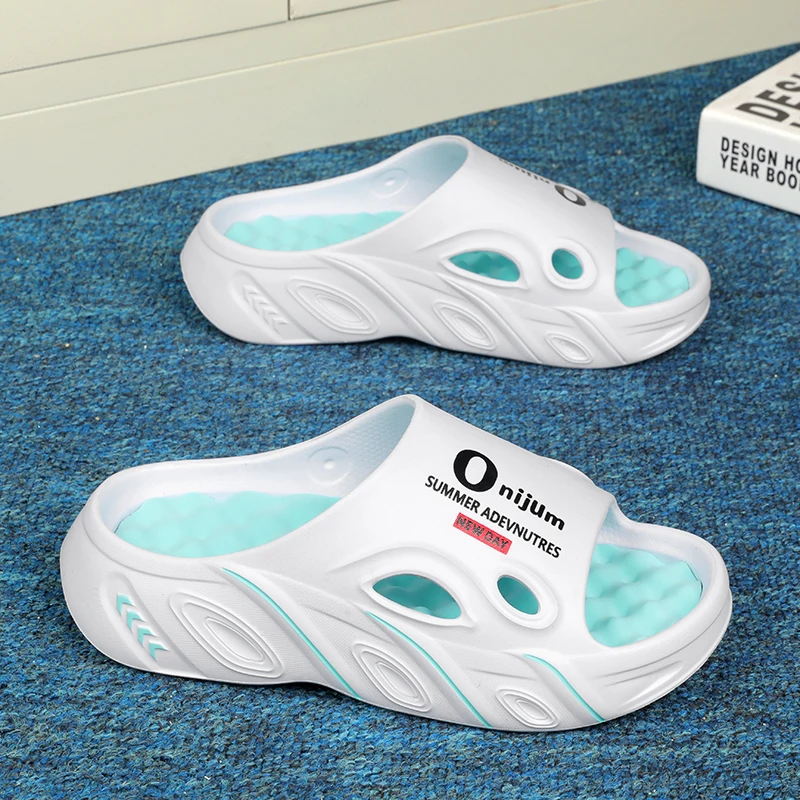 شباشب صيفية للرجال، صنادل إيفا عالية الجودة، منصة ناعمة غير قابلة للانزلاق، أحذية شاطئ خارجية، شباشب بتصميم للجنسين