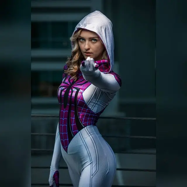 Disfraz de superhéroe Gwen Spiderman para Halloween, mono Zentai para niñas y mujeres, monos de fiesta para adultos y niños, el más nuevo