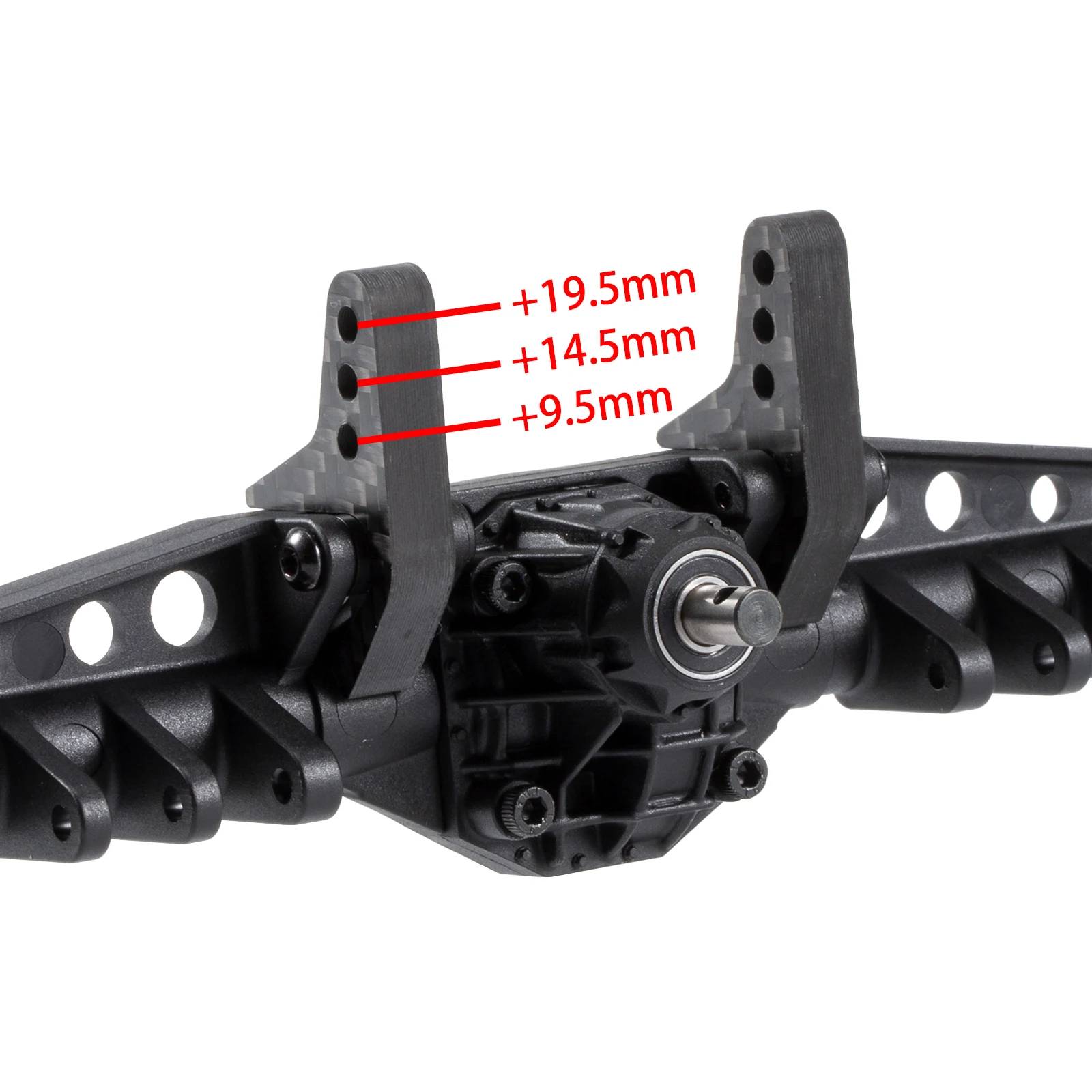 Elevador de enlace superior trasero de carbono simple/Dual ajustable para RC Crawler Axial 1/10 Capra F9, eje Portal, antisentadillas, piezas de