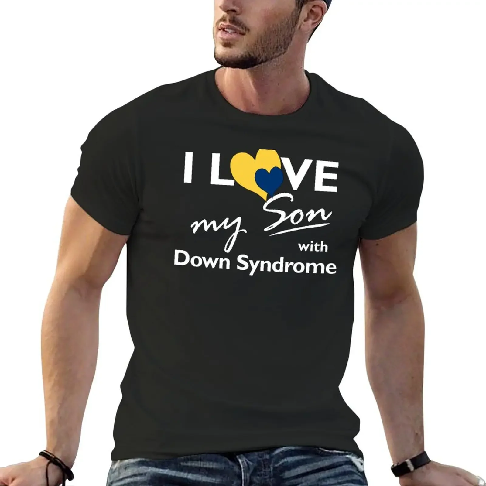 I Love My Son with Down Syndrome T-Shirt hippie clothes vintage t shirts Blouse plain black t shirts men