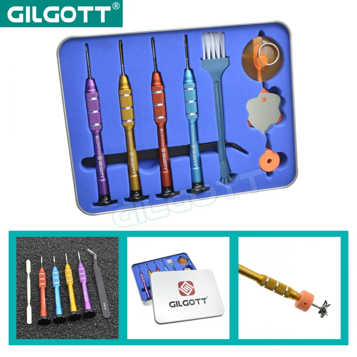 GILGOTT 11PCS/Set Magnetic Metal Phillips Triwing Screwdriver Tool Set for Nintendo Switch Lite NS Pro GBM GBASP DSL DSi 2DS 3DS