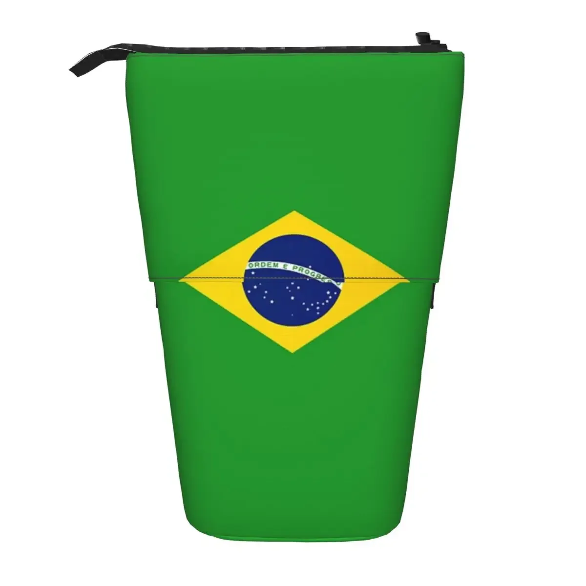 Brazil National Flag  Reversible Pencil Case for Boy Girl Gifts Pen Box Pencil Bag Stationery Supplies Pen Holder Bag