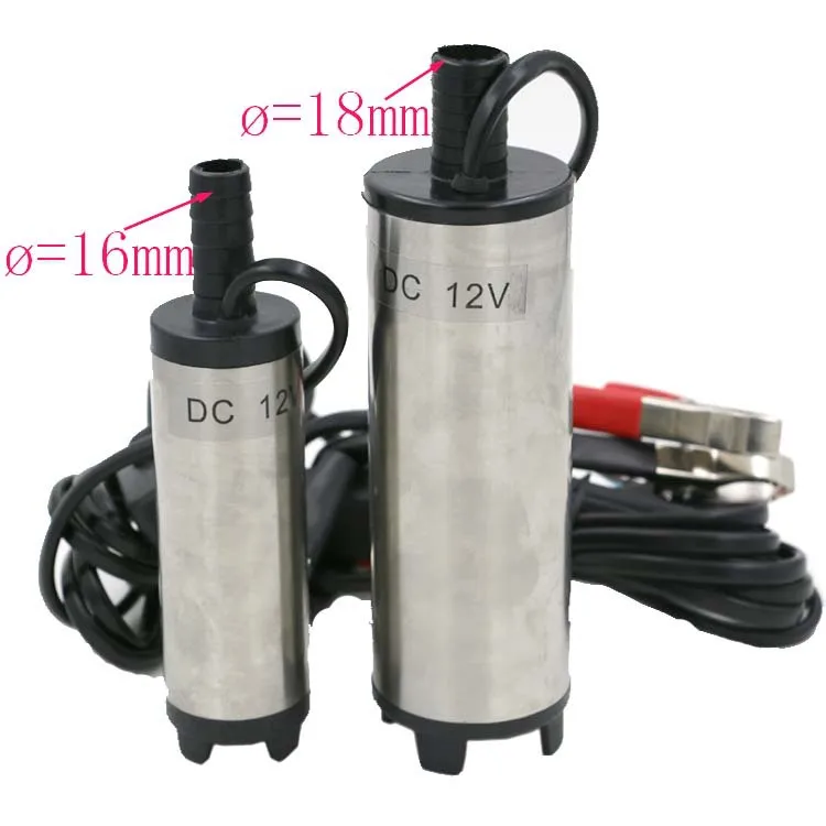 Micro DC 12V 38MM Camping Car Electric Submersible Fuel Water Oil Mini Portable Stainless Steel Diesel Pump Transfer 12 volt