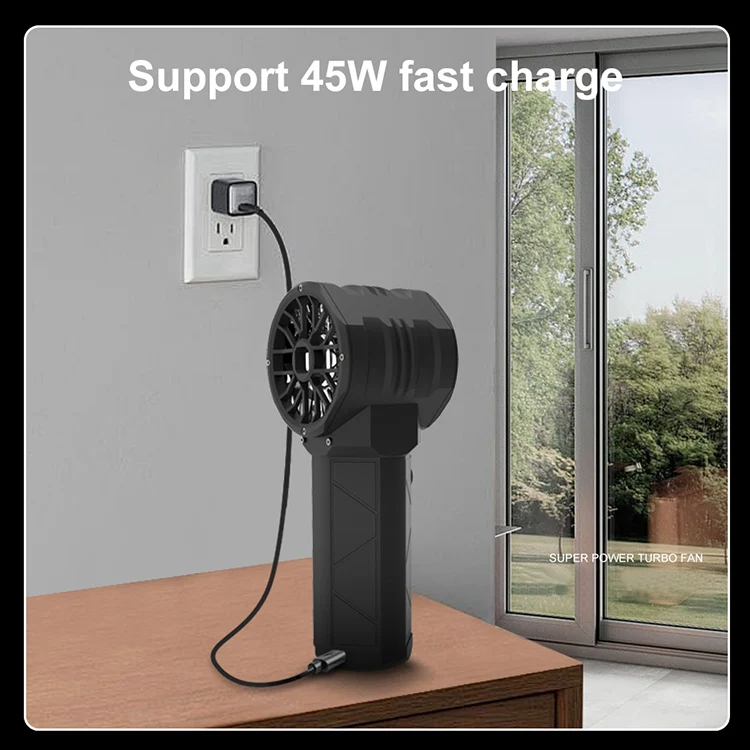 Portable Handheld Multifunctional Rechargeable Cordless Turbo Jet Fan Air Blower for Car and Home Cleaning