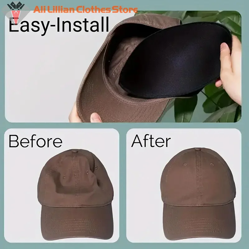 #.Adjustable Hat Inner Support Cotton Pad Anti-deformation Baseball Cap Visor Insert Curved Brim Shape Retainer Resistant Liner
