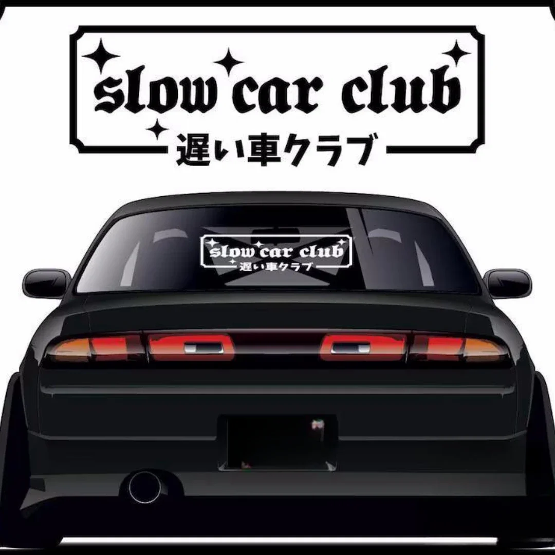 

Slow Car Club JDM Car Decals Die Cut Vinyl Waterproof Craft Tuning Stickers Accessories