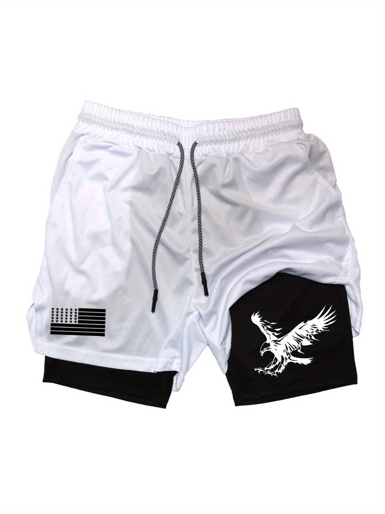 Men'S Breathable and Soft Sports Shorts for Summer, Tiger Claw Print - Quick-Drying and Sweat-Wicking, Elastic Waistband