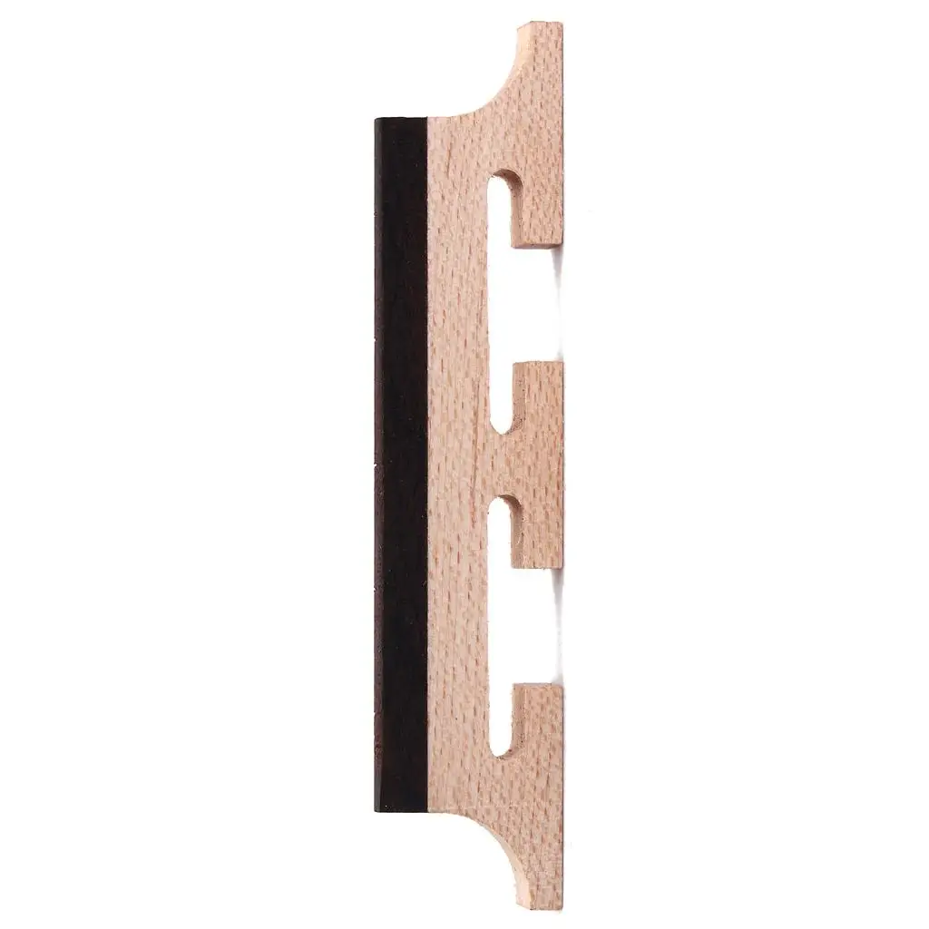 Banjo Bridge Three Feet Ebony Ridge Maple Base Banjo Accessory for Banjo Instrument and Banjo Tuning Pegs
