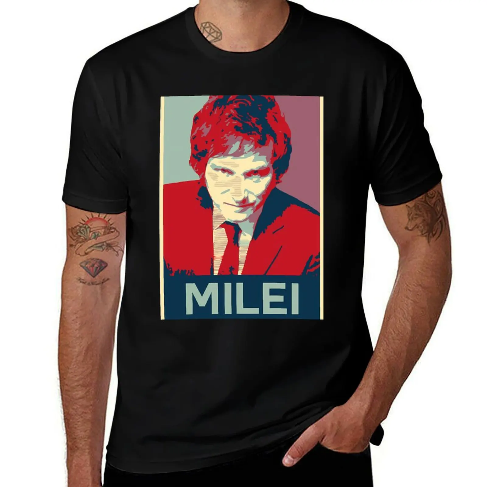Javier Milei Design T-Shirt Long Lasting Casual T-Shirt