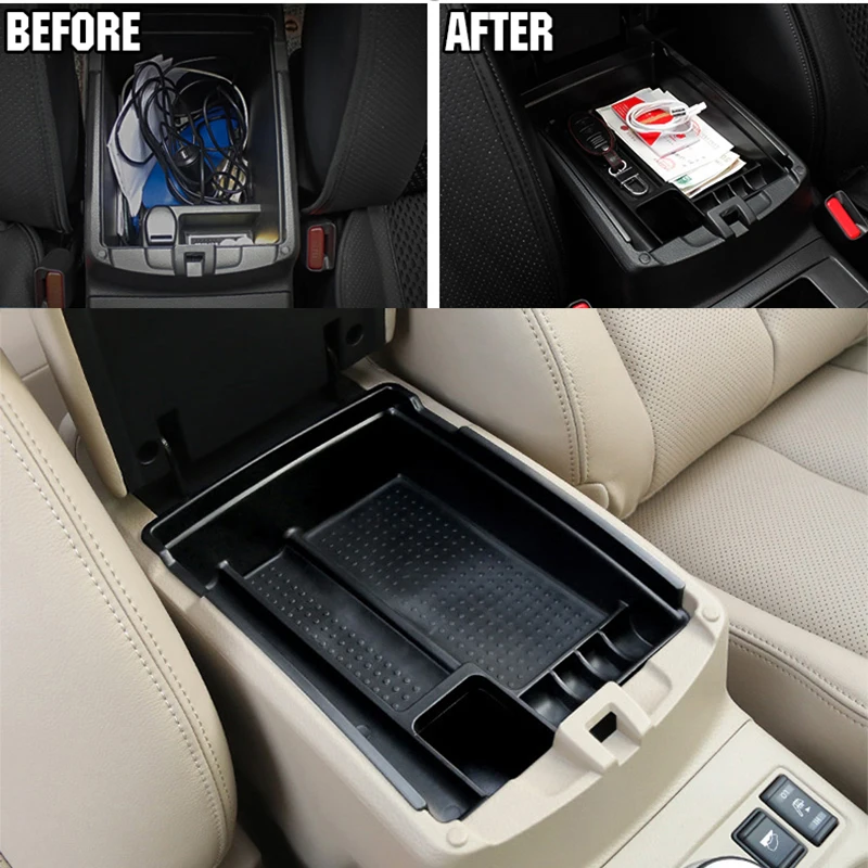 Car Central Armrest Storage Box For Nissan Qashqai J11 2014-2016 2017 Console Arm Rest Glove Tray Holder Case Pallet Container