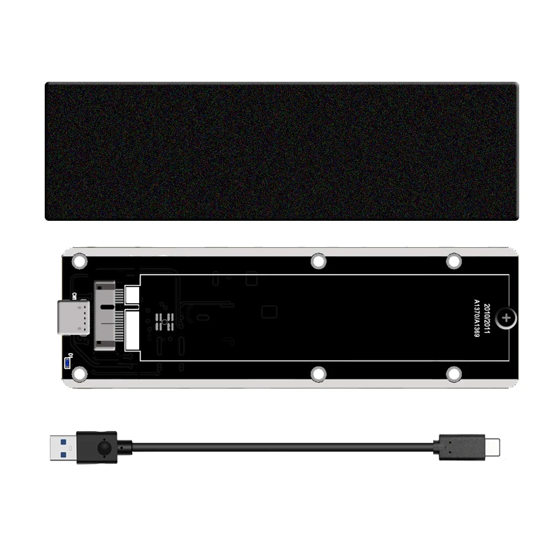 For Apple Macbook 2010 2011 Air SSD A1369 A1370 Portable Case USB3.2 GEN2 to 12+6Pin M.2 SATA SSD Enclosure 6G M2 SSD Mobile Box