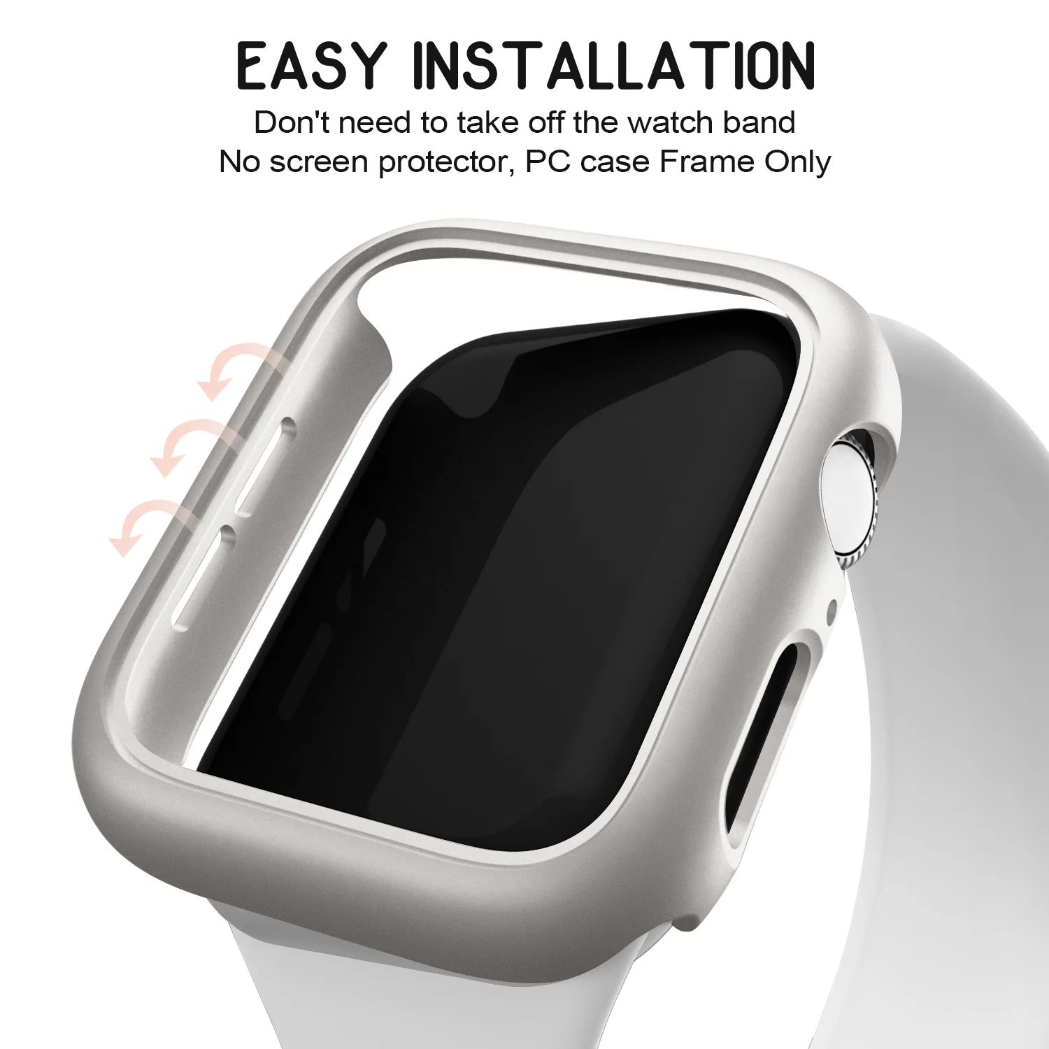 3pcs Hard PC Case For Apple Watch 45mm 41mm 38mm 42mm 40mm 44mm Matte Bumper Protective Case Frame for iWatch SE 8 7 6 5 4 3 2 1