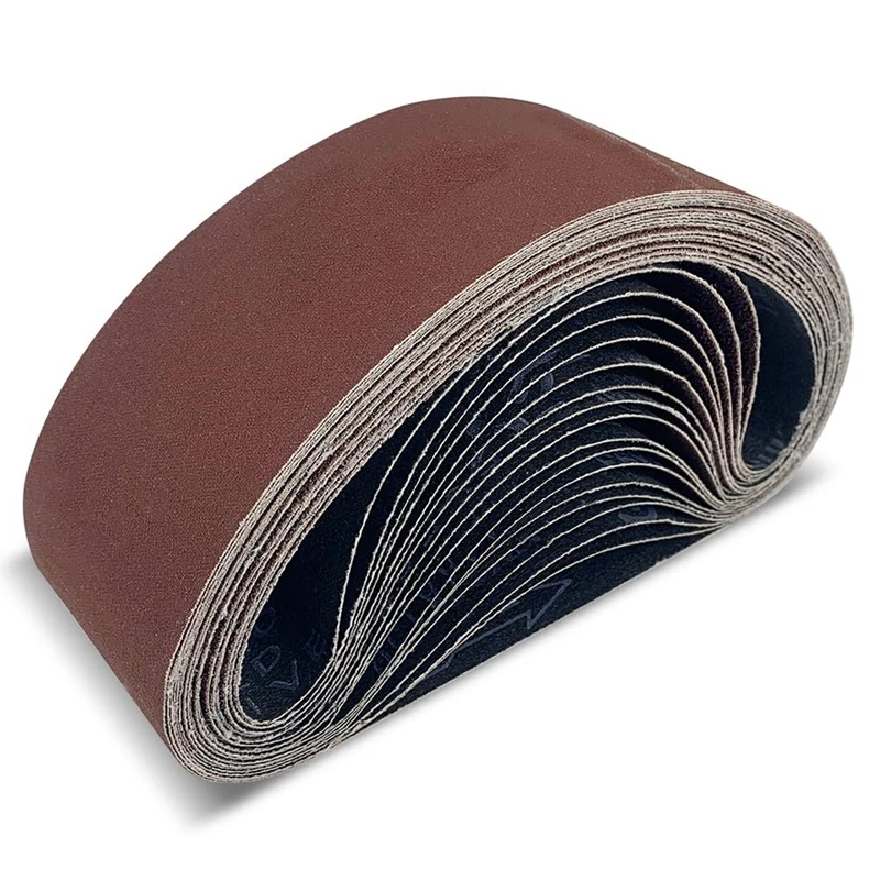 18-teiliges Mehrzweck-Schleif bandset mit 3x24 Zoll Bands chl eifer-Aluminium oxid material für leistungs starke Leistung