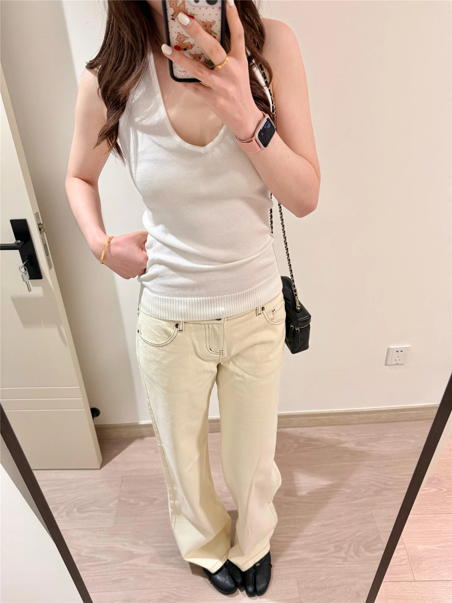 

American Style Vintage Low Waist Straight Leg Jeans Women's Spring Summer Slimming Narrow Wide Leg Floor Length Pants