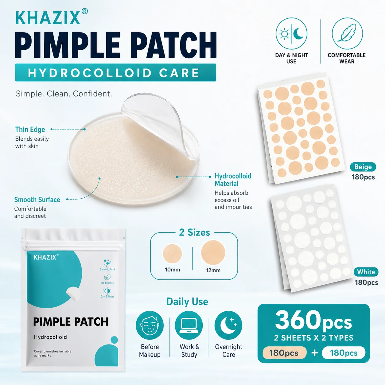 Hydrocolloid Acne Pimple Patch - đánh giá và giá Skincare Acne