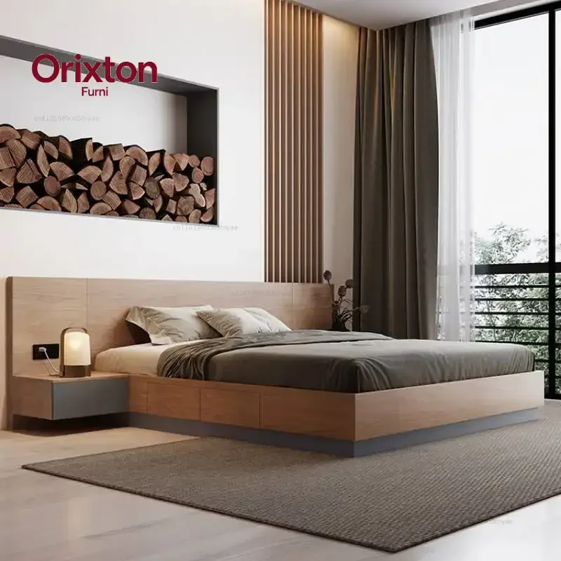 Unique European Double Bed Platform Elegant Pretty Solid Wood Luxury Bed Bases Bedroom Modern Camas Queen Size Furniture Home - view 3
