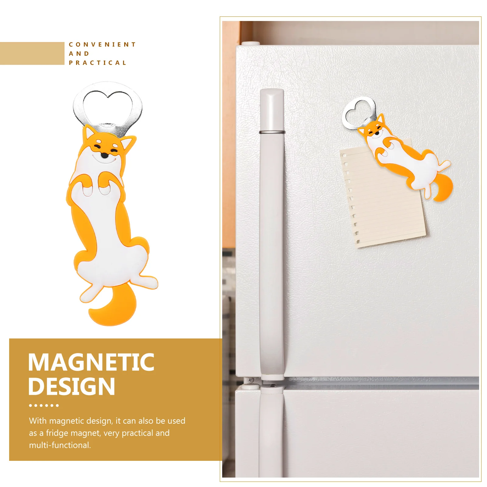 

Lovely Dog Magnetic Bottle Opener Small Portable Beer Can Opener for Refrigerator Camping Hiking Kitchen Beer Bottle Opening