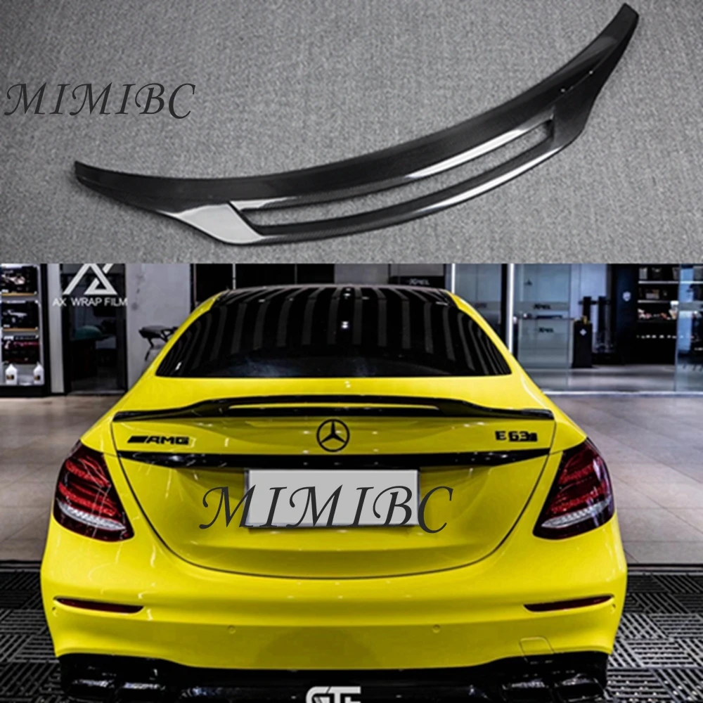 FOR Mercedes-Benz E-Class W213 4Door Sedan GT Style Carbon Fiber Rear Spoiler Trunk Wing 2016-2023 FRP Forged carbon