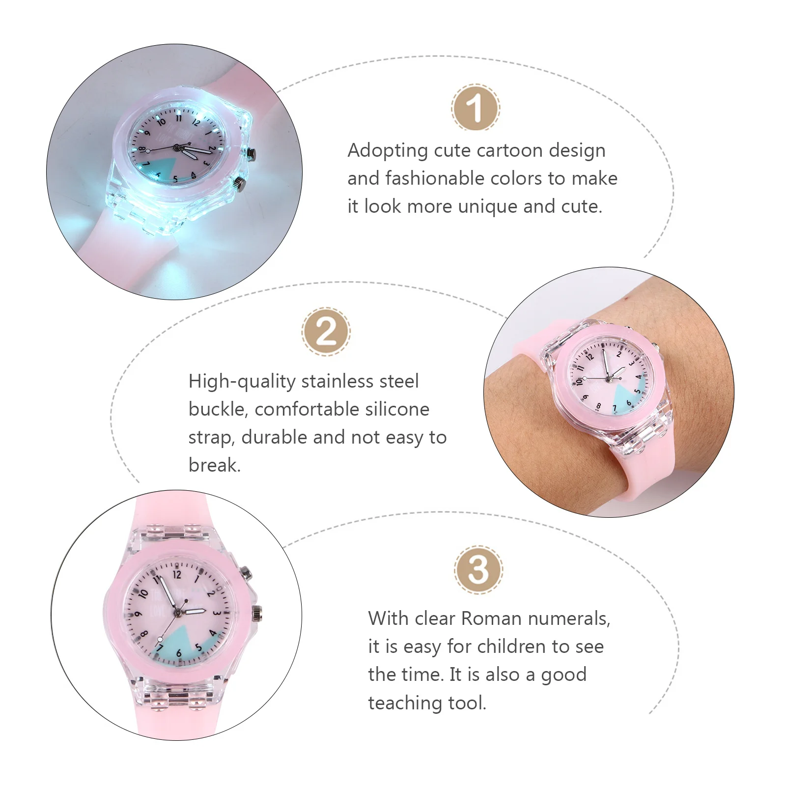 

Luminous Children Watch Cartoon Rabbit Design Glowing Silicone Kids Wristwatch For Boys Girls Birthday Christmas Gift