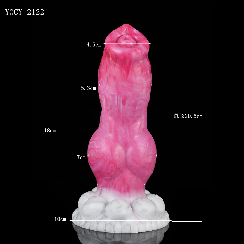 FAAK Knot Dog Dildo With Suction Cup Gory Raw Meat Color Sex Toys For Women Silicone Fantasy Penis Anus Massage Erotic Products