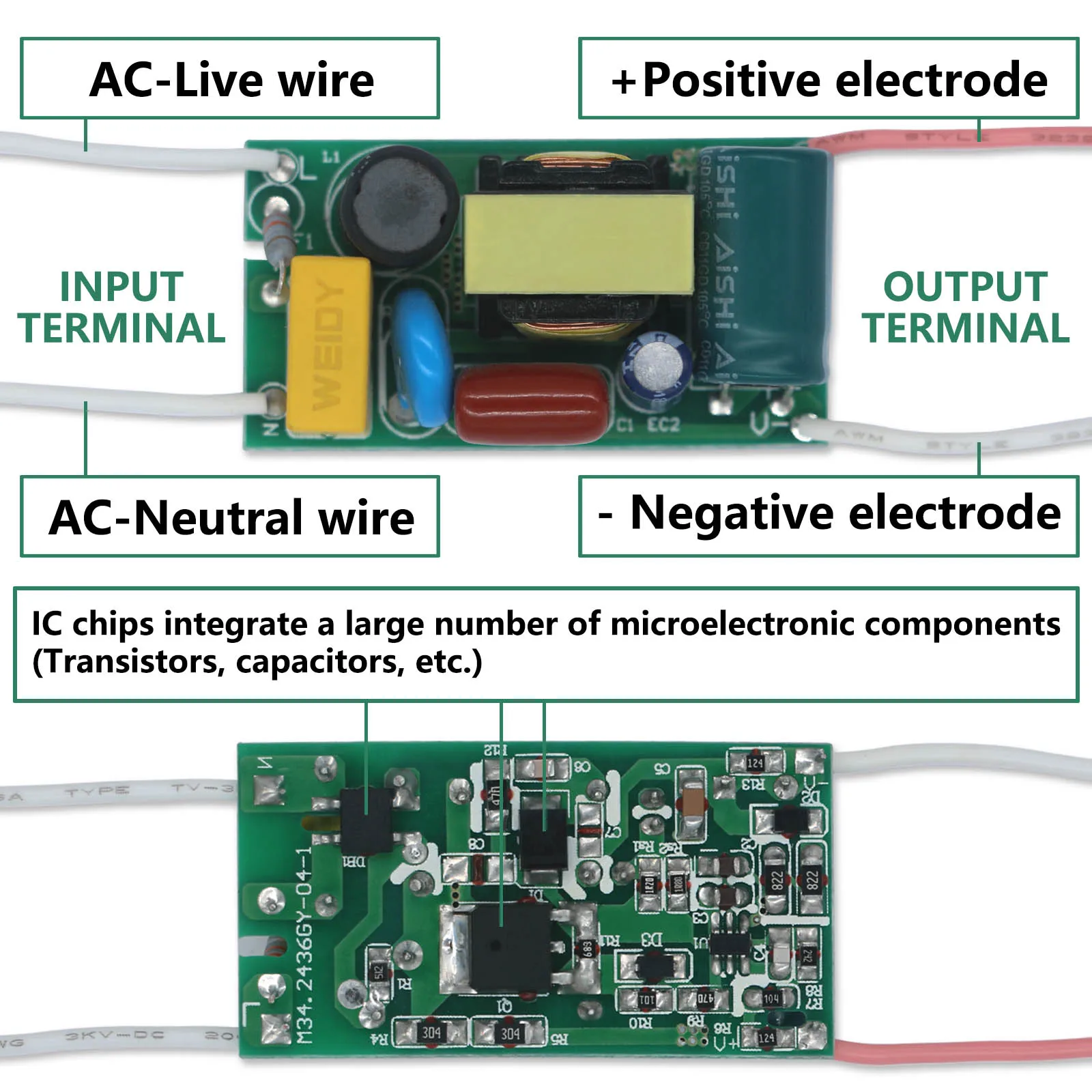 Driver LED 24-36W trasformatore di illuminazione a corrente costante Non isolato 300mA unità di alimentazione convertitore da AC220-240V a DC80-120V