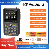 GTMEDIA V8 Finder 2 DVB S/S2/S2X Digital Satellite Finder 1080P TV Receiver CCM,VCM,ACM,Multi-stream,T2-MI EU Warehouse In Stock