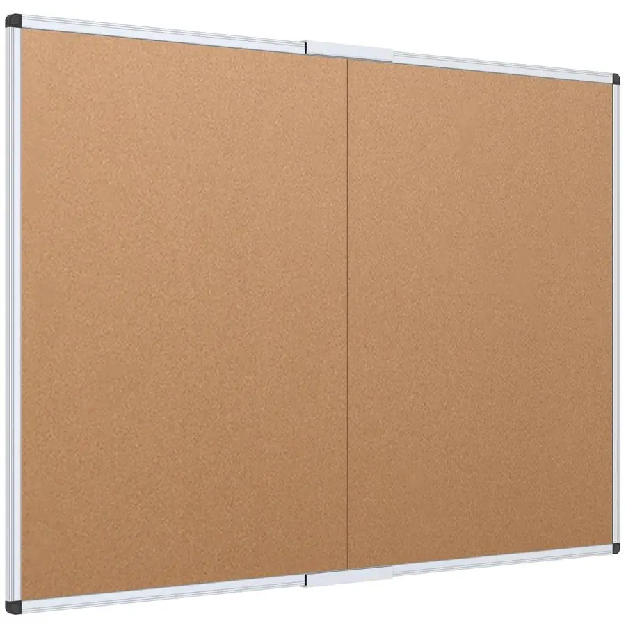 

Cork Bulletin Board Foldable Noticeboard, 48 X 36 Inches, Silver Aluminium Frame