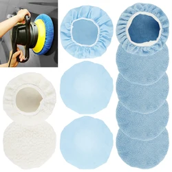 Car Detailing Microfiber 9-10 Inch Soft Microfiber Car Polisher Pad Bonnet Polishing Cover Car Polishing Pad Useful Gadget