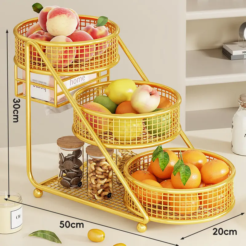 HYS  plate living room coffee table household fruit snacks dried fruit snacks storage rack multi-layer basket