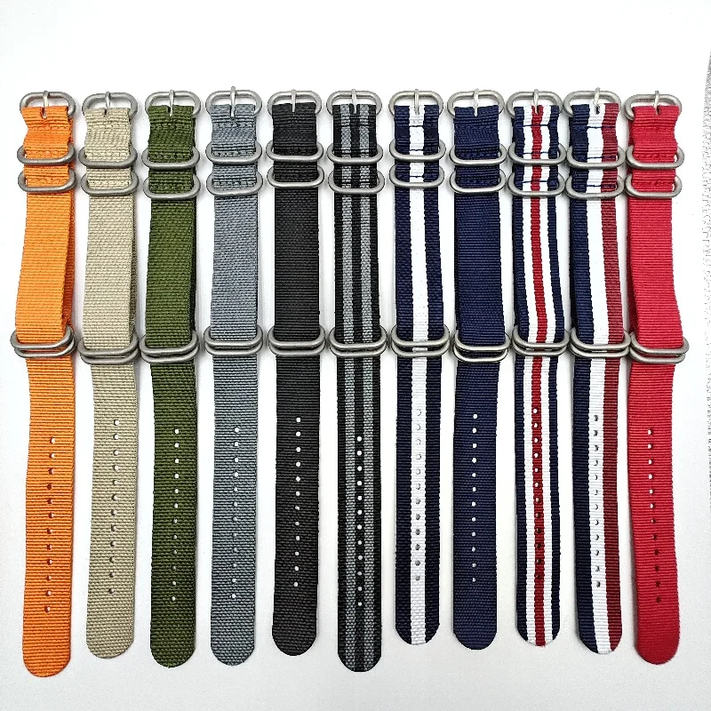 18mm20mm22mm24mm Nylon woven canvas NATO watchband strap Fine steel needle buckle Universal bracelet for SEIKO IWC Citizen Rolex