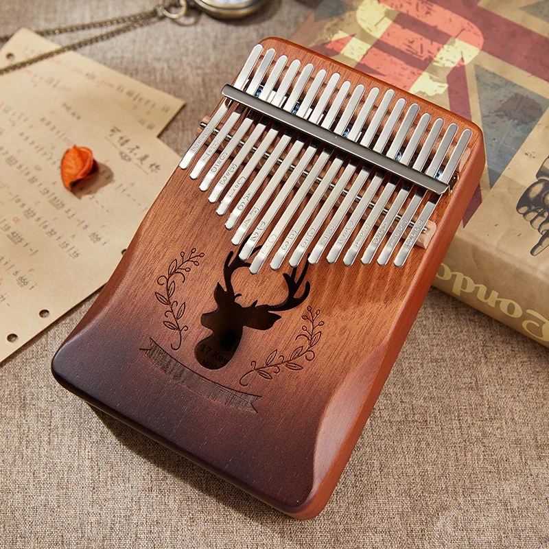 Cega Kalimba 17 Key Mahogany Thumb Piano 17 Llaves Mbira Musical Instrument Africa Musical Instrumentos Finger Piano