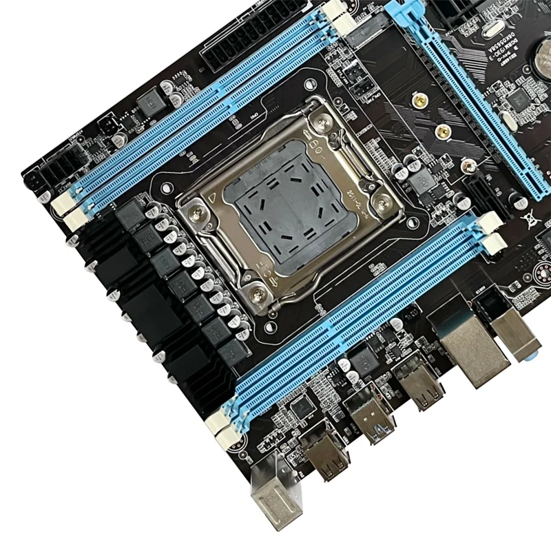 X79 Motherboard+SATA Cable+Switch Cable+Baffle+Bracket+Thermal Grease M.2 NVME Support 4XDDR3 RAM