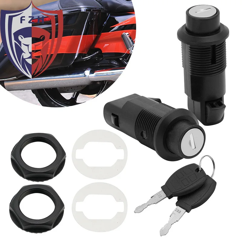 

Applicable to Harley Cruise Prince Car Modified Side Box Lock Set, Motorcycle Universal Short Side Box Lock Accessories