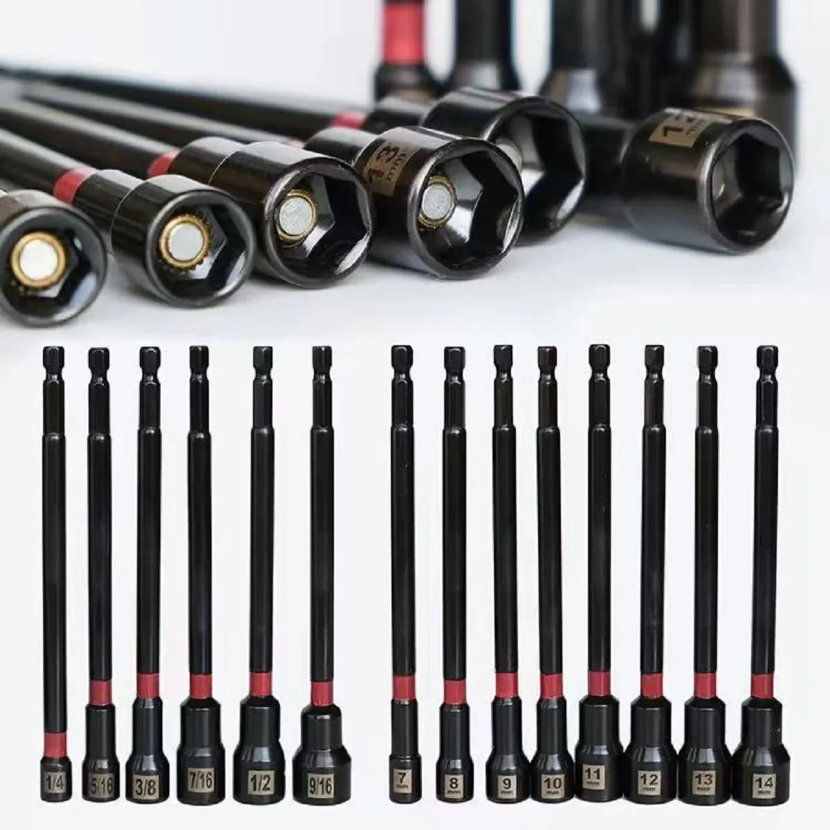 Portable 16-Piece Magnetic Set - Strong Magnetic Socket & Screwdriver Bit Kit for Home Use