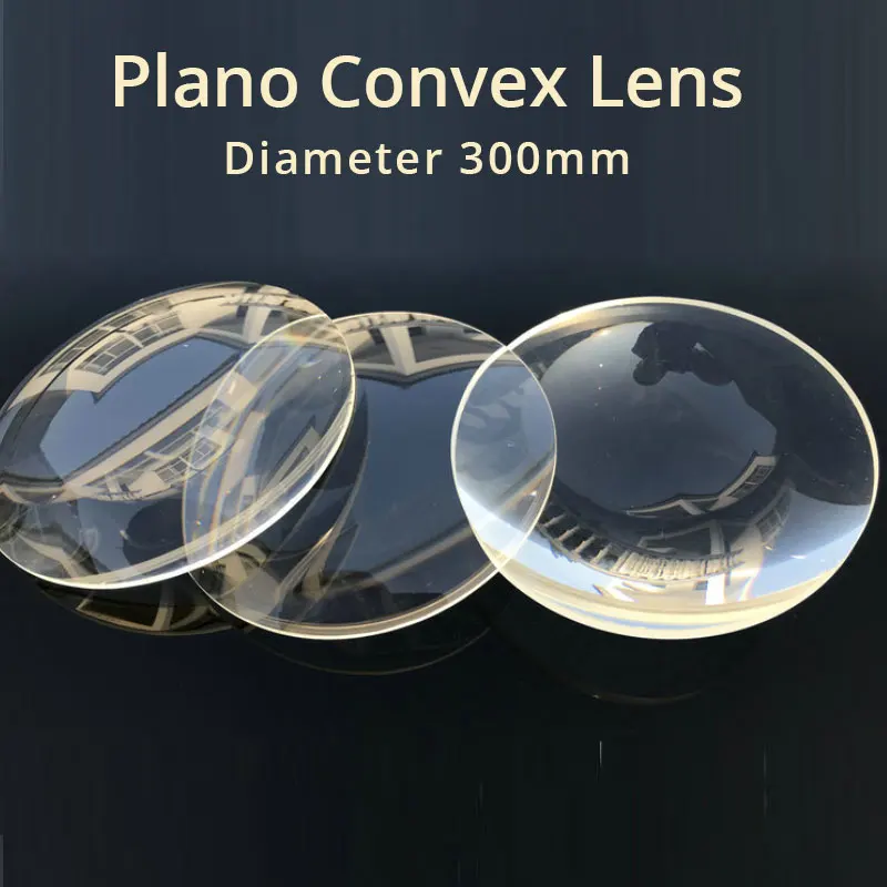 

300mm Magnifying glass lens Plano Convex Lens Optical Magnifier Replacement Glass Lenses