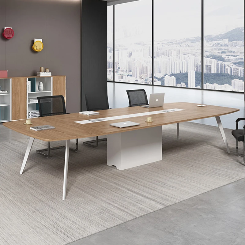 Mesa de reuniones de diseño moderno, mueble de escritorio de oficina OK50HY, altura de centro de estudio, mesa de reunión de uñas, Tavolo Riunioni