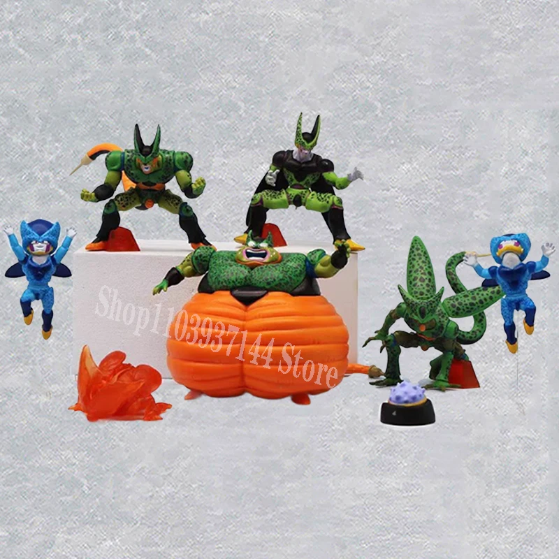 

8pcs Anime Dragon Ball Figure Gk Cell Figure All Forms Figurine Villain Character Cell Figura Dbz Decoration PVC Collectible Toy