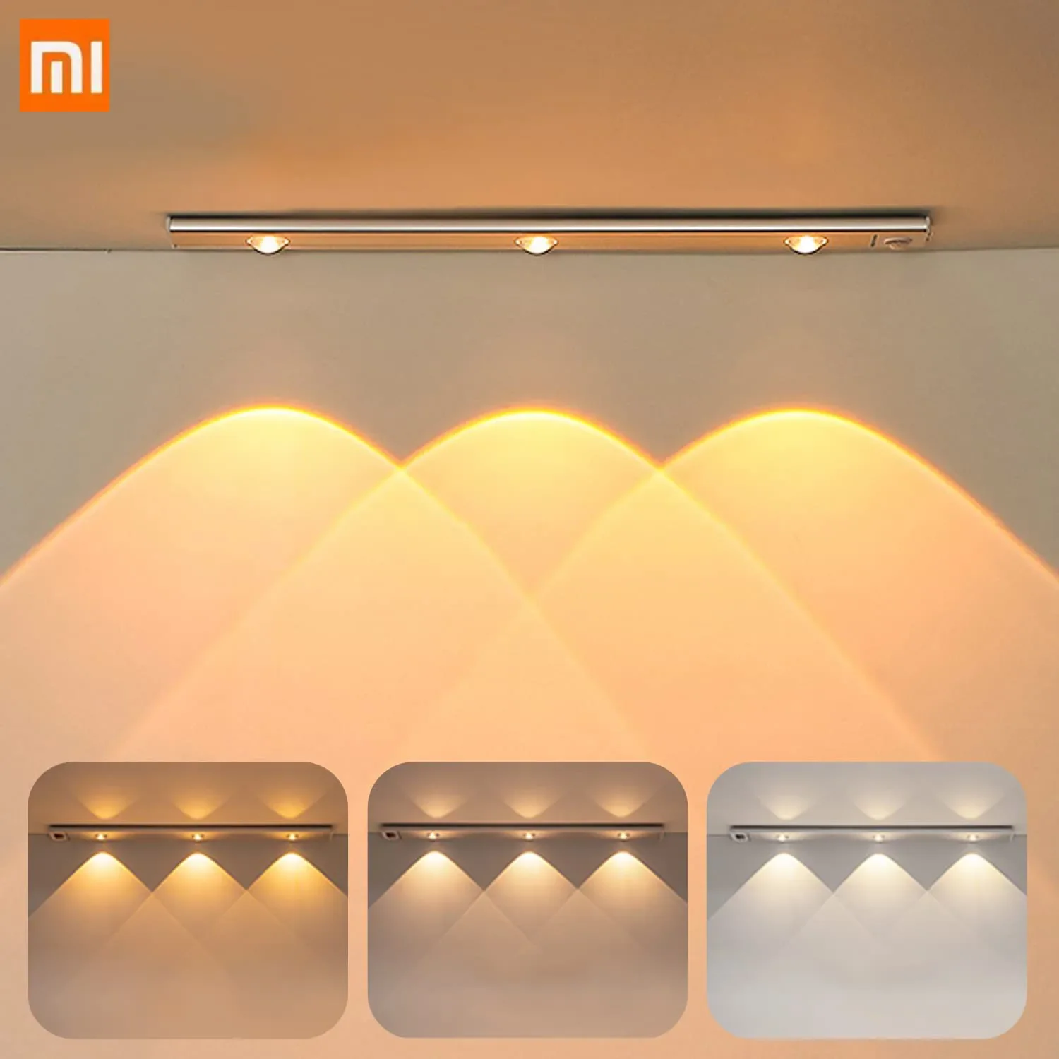 

80CM Xiaomi Night Light With Motion Sensor USB Rechargeable LED Wall amp For Bedroom Bedside Table Kitchen Under Furniture