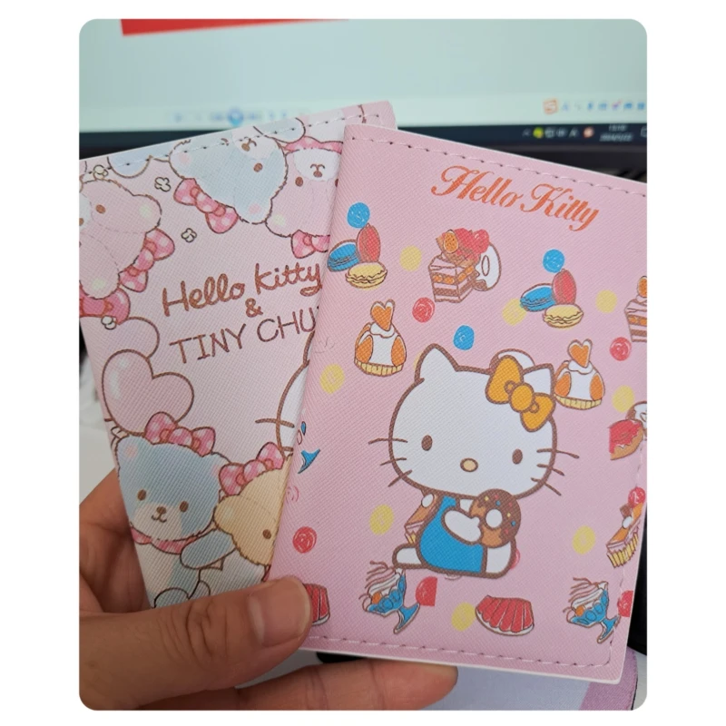 hello kitty my melody kuromi Sanrio wallet passport holder travel wallet  passport bag anime ladies document holder travel