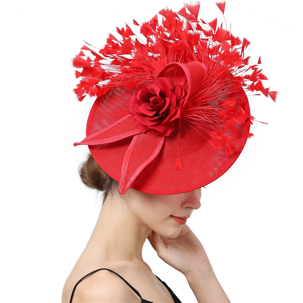 Gorgeous Ladies Wedding Flower Fascinators For Women Party Dinner Millinery Caps Elegant Female Derby Occasion Mesh Headwear