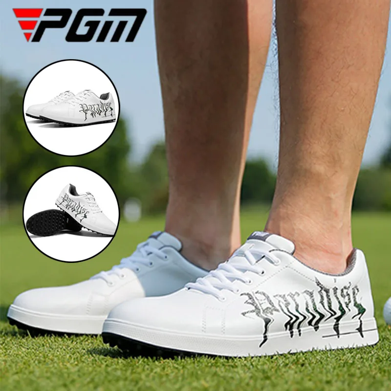 

PGM Men Anti-skid Spike Lightweight Golf Shoes Male Breathable Outdoor Golf Sneakers Waterproof Printing Training Footwear