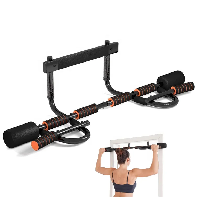 

Wellshow Sport Pull up Bar for Doorway Portable Pullup Chin up Bar Home No Screws Multifunctional Dip Bar For Door Exercise