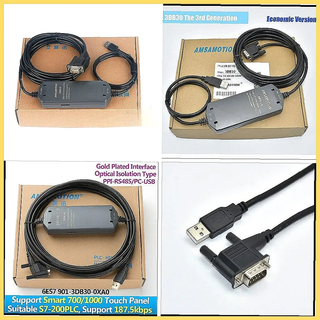 

Кабель для программирования ПЛК Siemens S7-200, 3DB30 USB PPI для SMART ST SR 700/1000 и TP177A HMI Touch, подходит для ЧПУ, промышленный класс