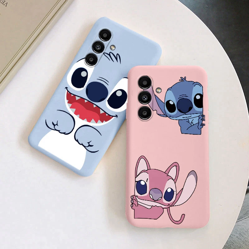 Kawaii Lilo Stitch Case for Samsung Galaxy A54 5G Print Cover Silicone Soft Anime Cartoon Angel Love Funda For Samsung A 54 Capa