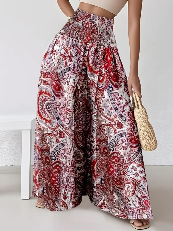 

Plus Size 1XL-5XL Women's Fashionable and Comfortable Printed Floor Pants Ladies Casusal Elastic High Waisted Casual Floor Pants