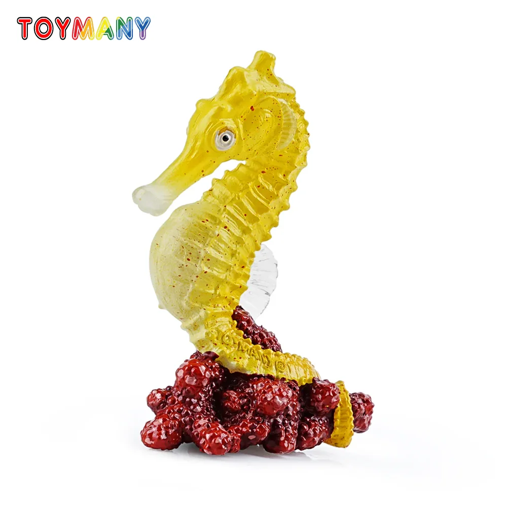 

Toymany Simulation Seahorse Ocean Animal Model Toy Mini Figures Dolls Action Figurines Toys Children Gift Cake Decoration