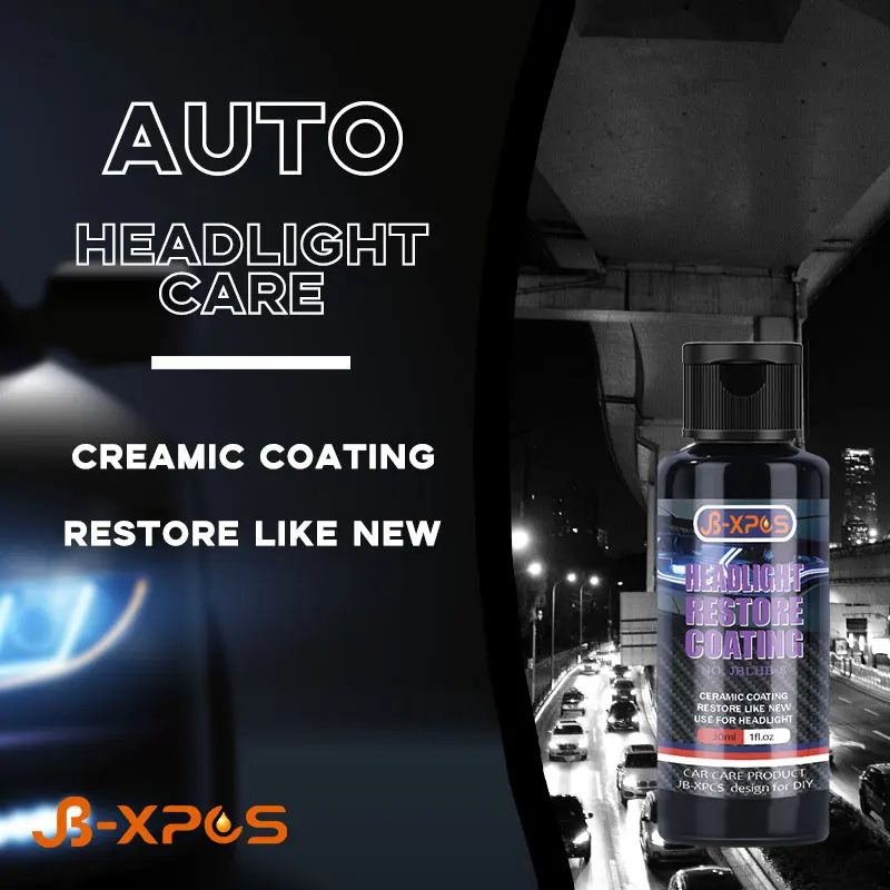 Car Headlight Restoration Agent Scratch Remover Repair Refurbish Car Polymer Protect Headligh Polish Kit Liquid Coating JB-LHB-8